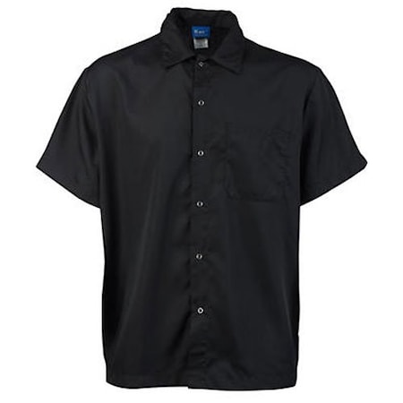 Allpoints Kng 2Xl Cook Shirt Frontsnap, Black 11422XL